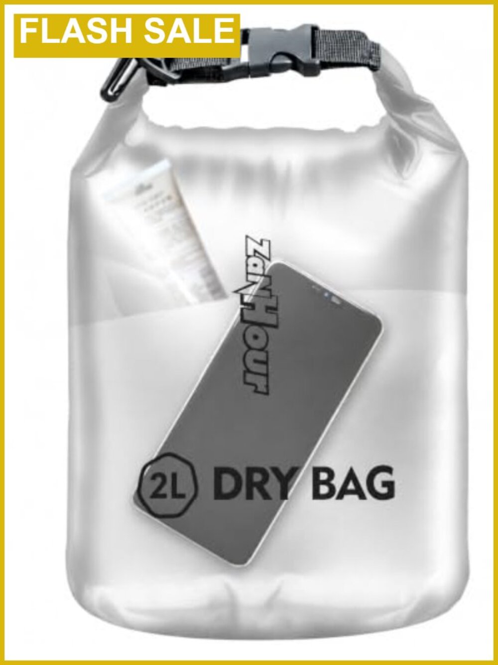 Waterproof Dry Bag Roll Top Transparent Storage 2L Kayaking Camping